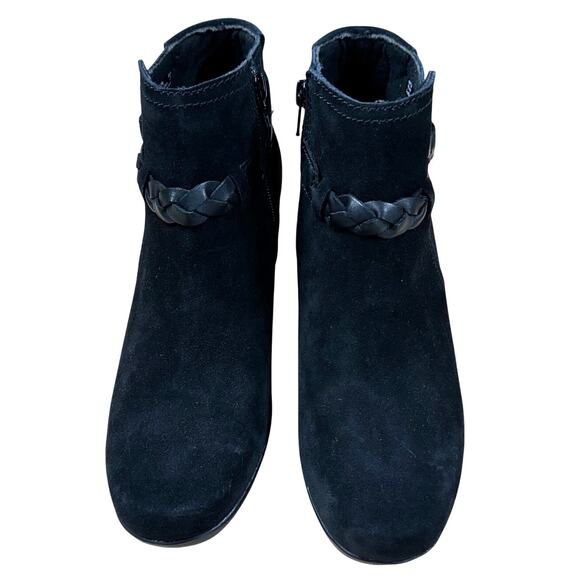 Clarks Bendables Black Suede Ankle Boots 68728 Women's Size 8.5W EUC - Picture 5 of 10